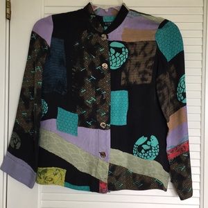 Citron women’s long sleeved silk blouse.